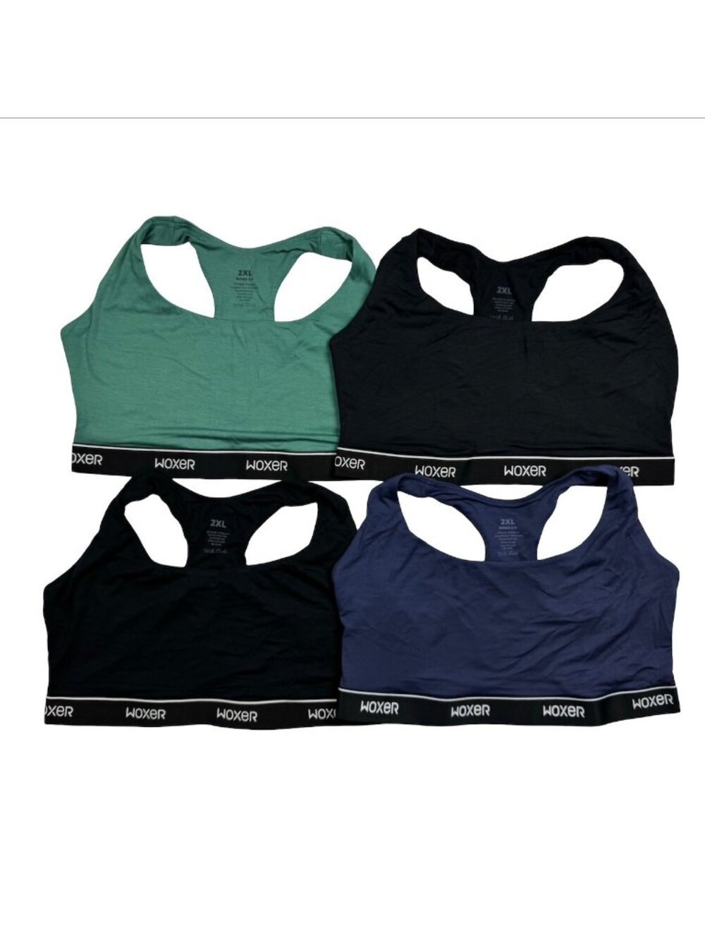 NEW Woxer Boss 2.0 Womens Sports Bra Activewear Top • Size 2XL • Lot of 4